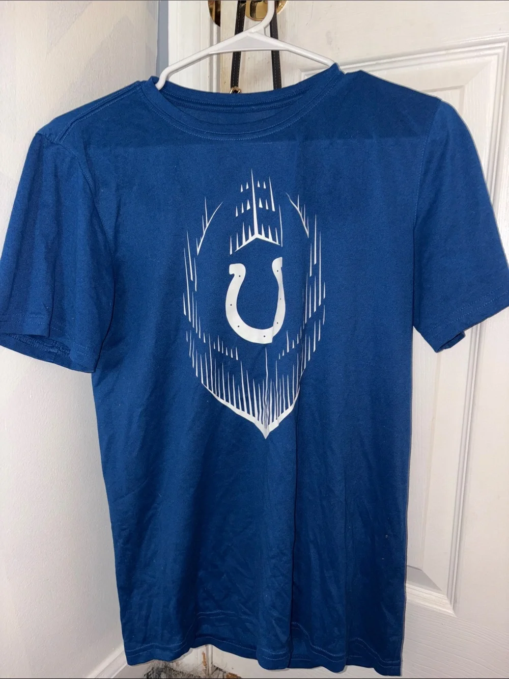 Nike Colts Royal Blue Short Sleeve Tee with White Horseshoe Graphic